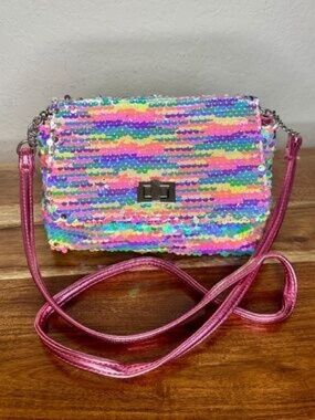 Sequin Rainbow Crossbody Bag - Unbranded